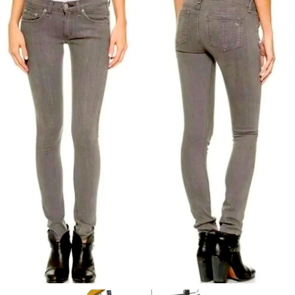 Rag and bone skinny grey low rise size 29